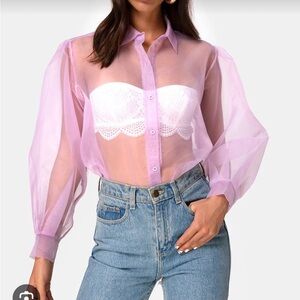 Motel rocks sheer button up